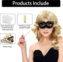 30 Stück Foto Requisiten Party Deko Hochzeit Silvester Gold