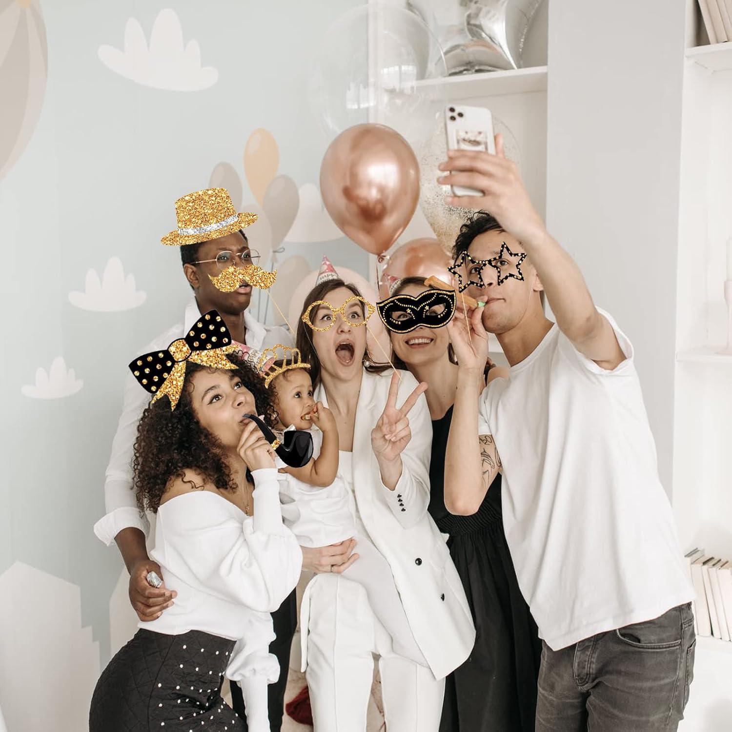 30-teilige Fotobox Requisiten Party Dekoration Hochzeit Halloween Silvester
