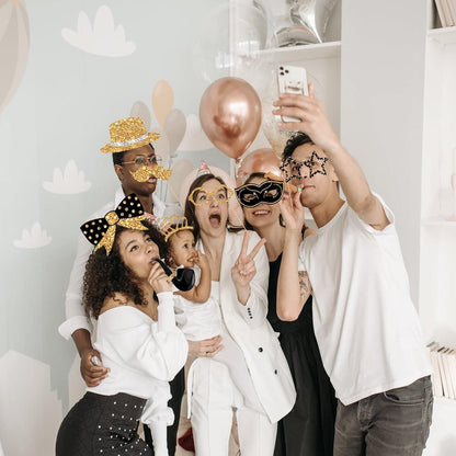 30-teilige Fotobox Requisiten Party Dekoration Hochzeit Halloween Silvester