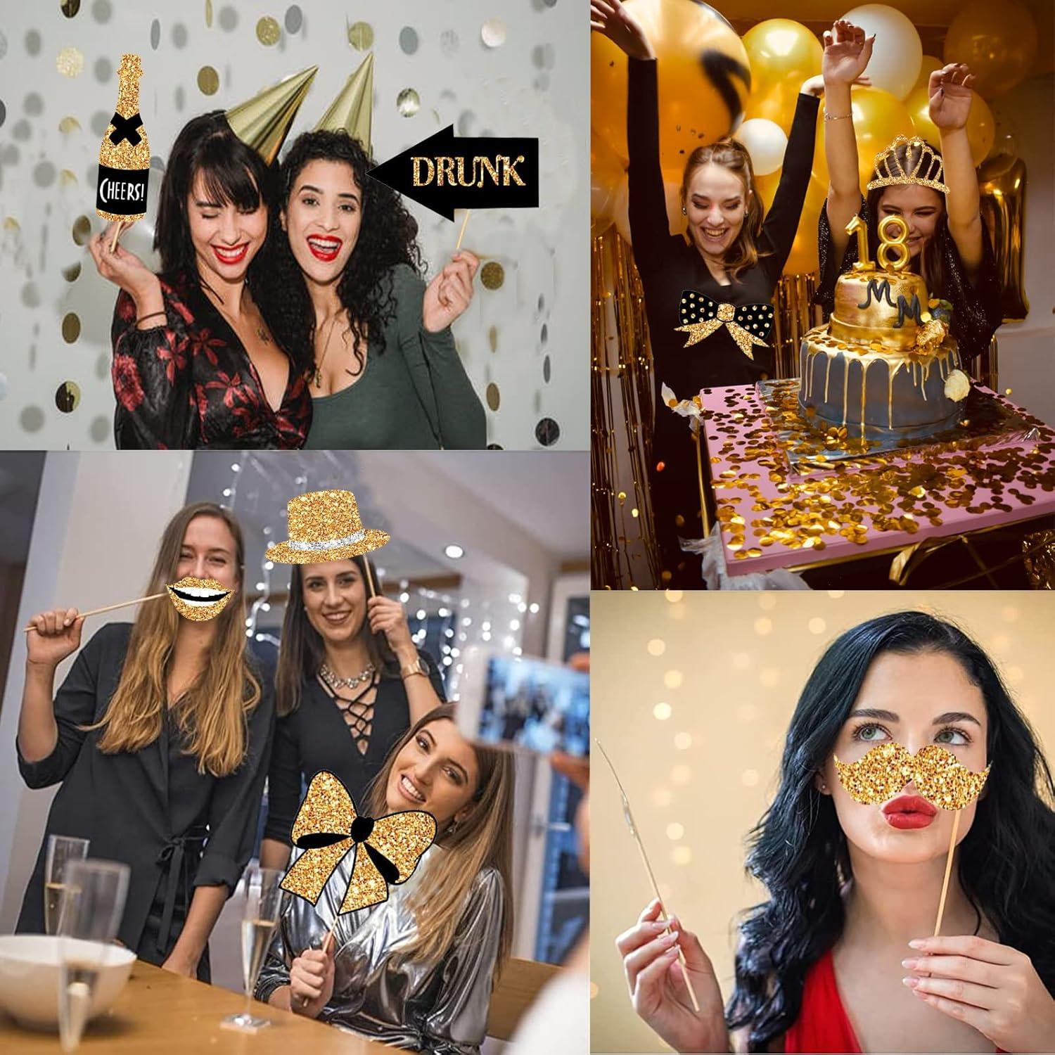 30 Stück Foto Requisiten Fotobox Accessoires Party Deko Hochzeit Geburtstag