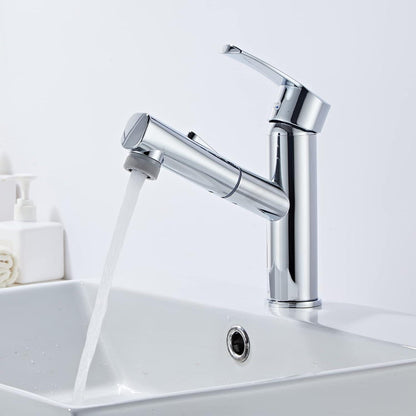 Wasserhahn mit herausziehbarer Waschtischarmatur 2 Strahlarten