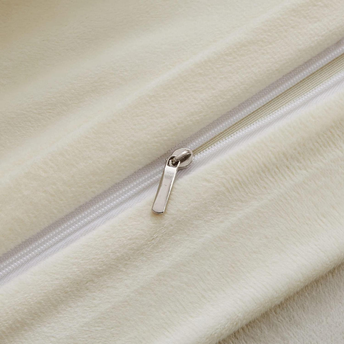 Flauschige Bettwäsche 135x200 cm - 4-teilig, Beige Creme