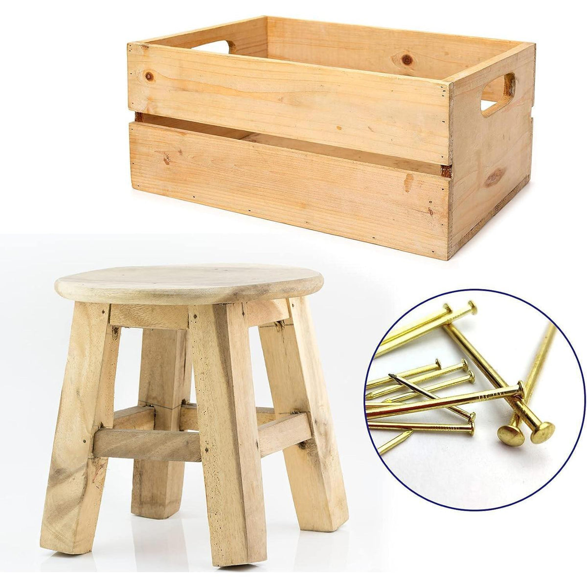300 Stk. Wandnägel Rundkopf Holzbearbeitung Bilder Aufhängen Set