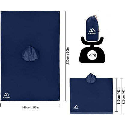 flintronic Wasserdichter Regenponcho 3 in 1 für