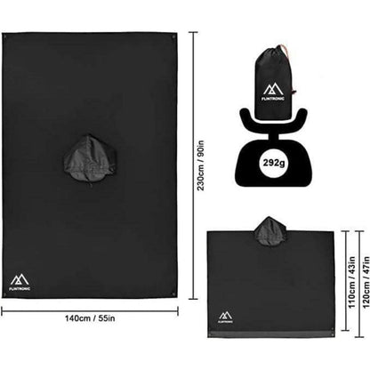 Flintronic Wasserdichter Regenponcho 3 in 1 für Wandern