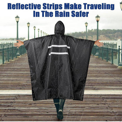 Flintronic Wasserdichter Regenponcho 3 in 1 für Wandern