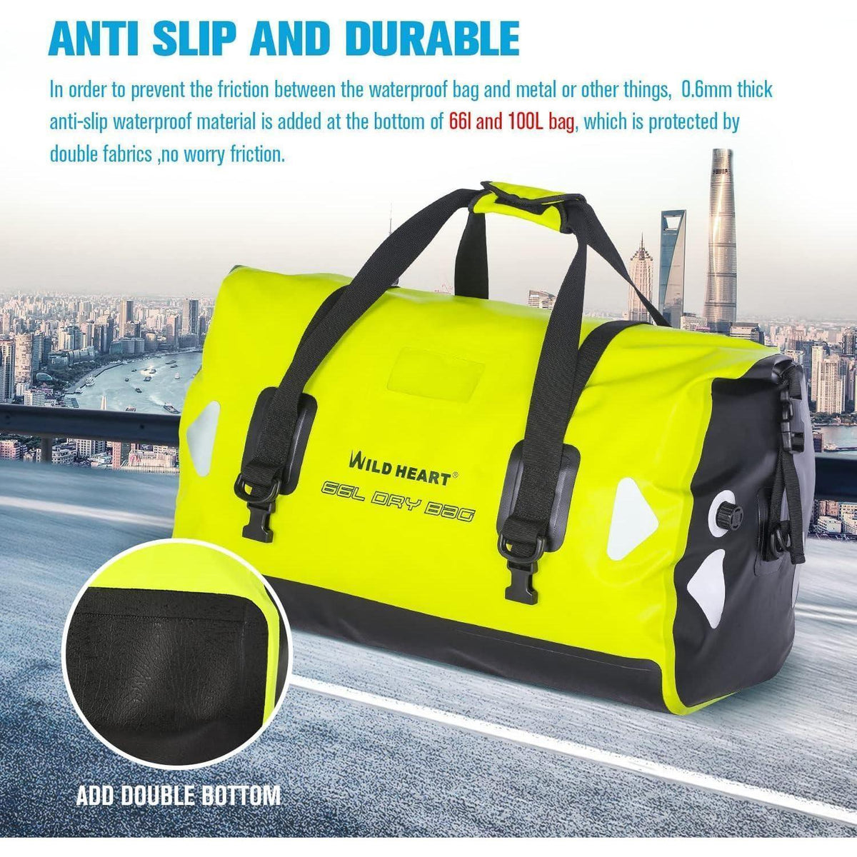 Wasserdichte Reisetasche 66L – Kajak, Camping, Motorrad