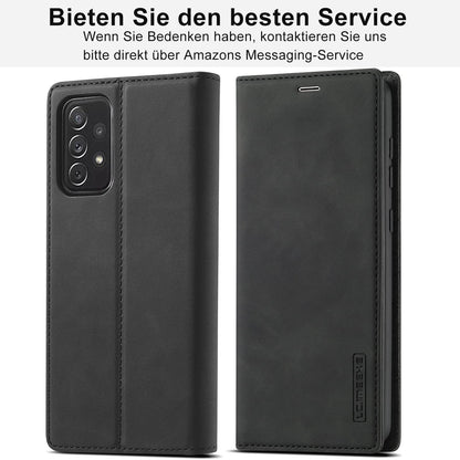 2023 A53 Samsung Galaxy A53 Hülle Leder Klappbar Flip Cover + Schutzfolie