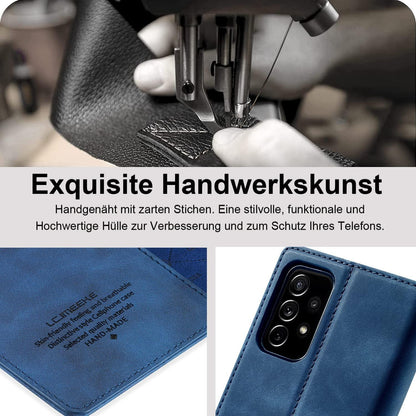 2023 Upgraded A53 Handyhülle Samsung Galaxy A53 Leder Blau