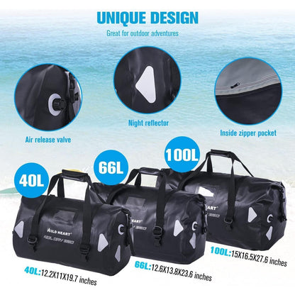 Wasserdichte Reisetasche für Boot, Fahrrad & Motorrad – 40L, 66L, 100L
