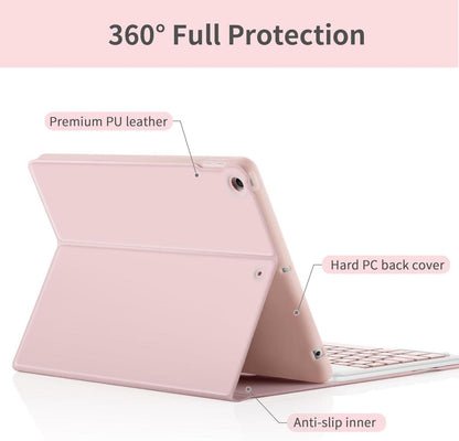 Tastatur Hülle iPad 10.2 Zoll Schutzhülle mit QWERTZ Tastatur - Rose Gold
