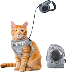 Katzengeschirr mit Leine ausbruchsicher Set Automatisches 5m