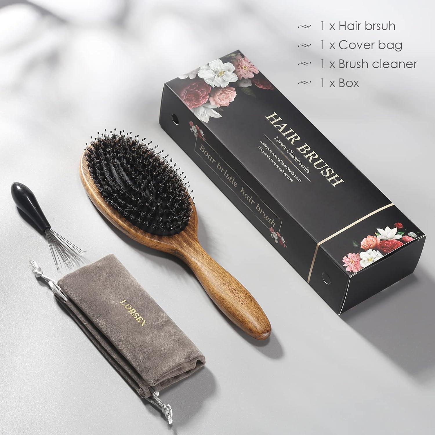 Professionelle Haarbürste Wildschweinborsten Entwirrbürste Lange Locken Haare