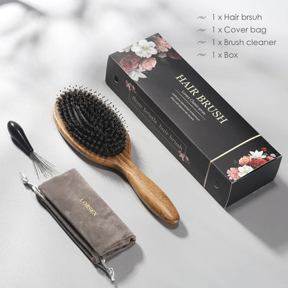 Professionelle Haarbürste Wildschweinborsten Entwirrbürste Lange Locken Haare