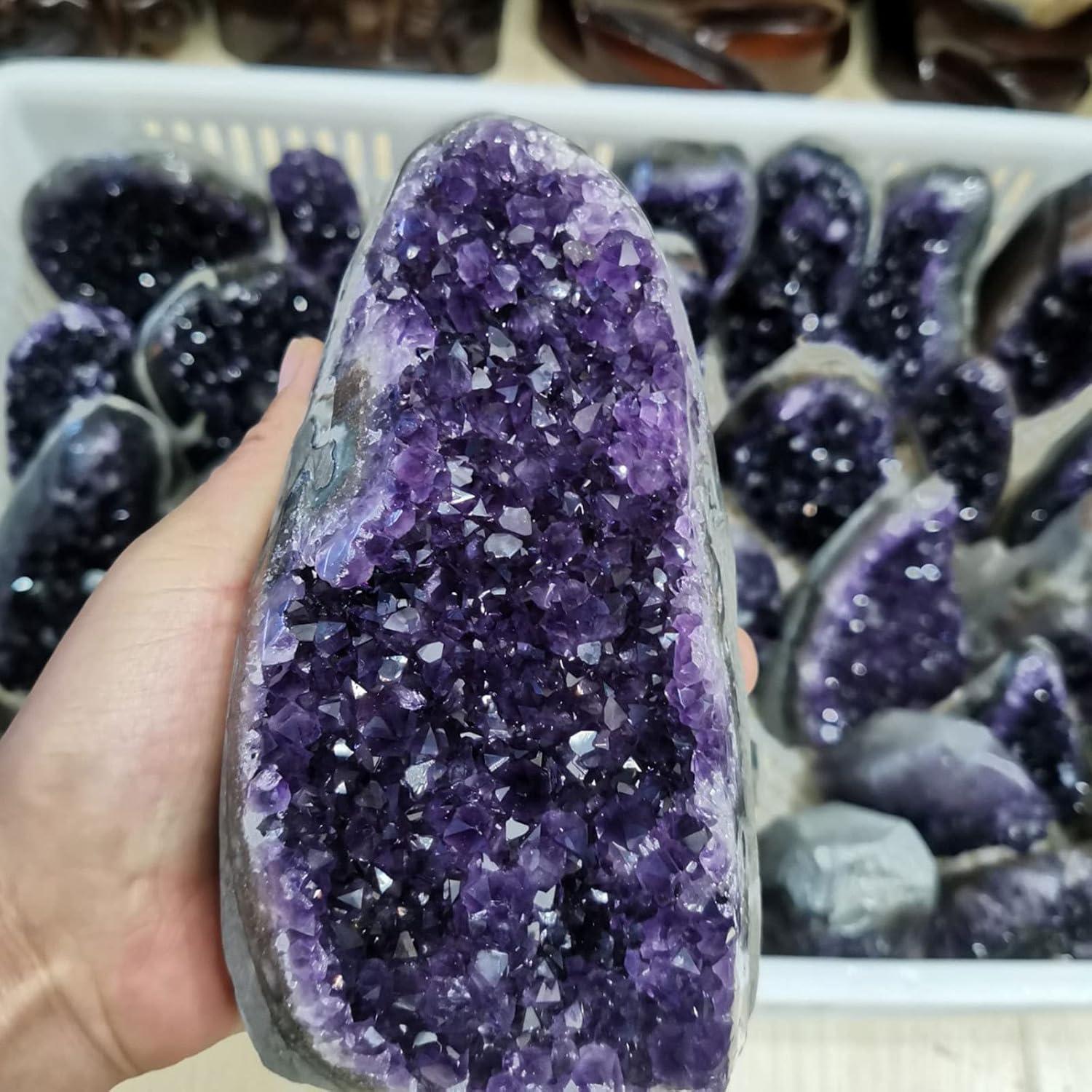Natur-Heilungsquarz Amethyst-Kristall-Cluster 2.2lbs Uruguay
