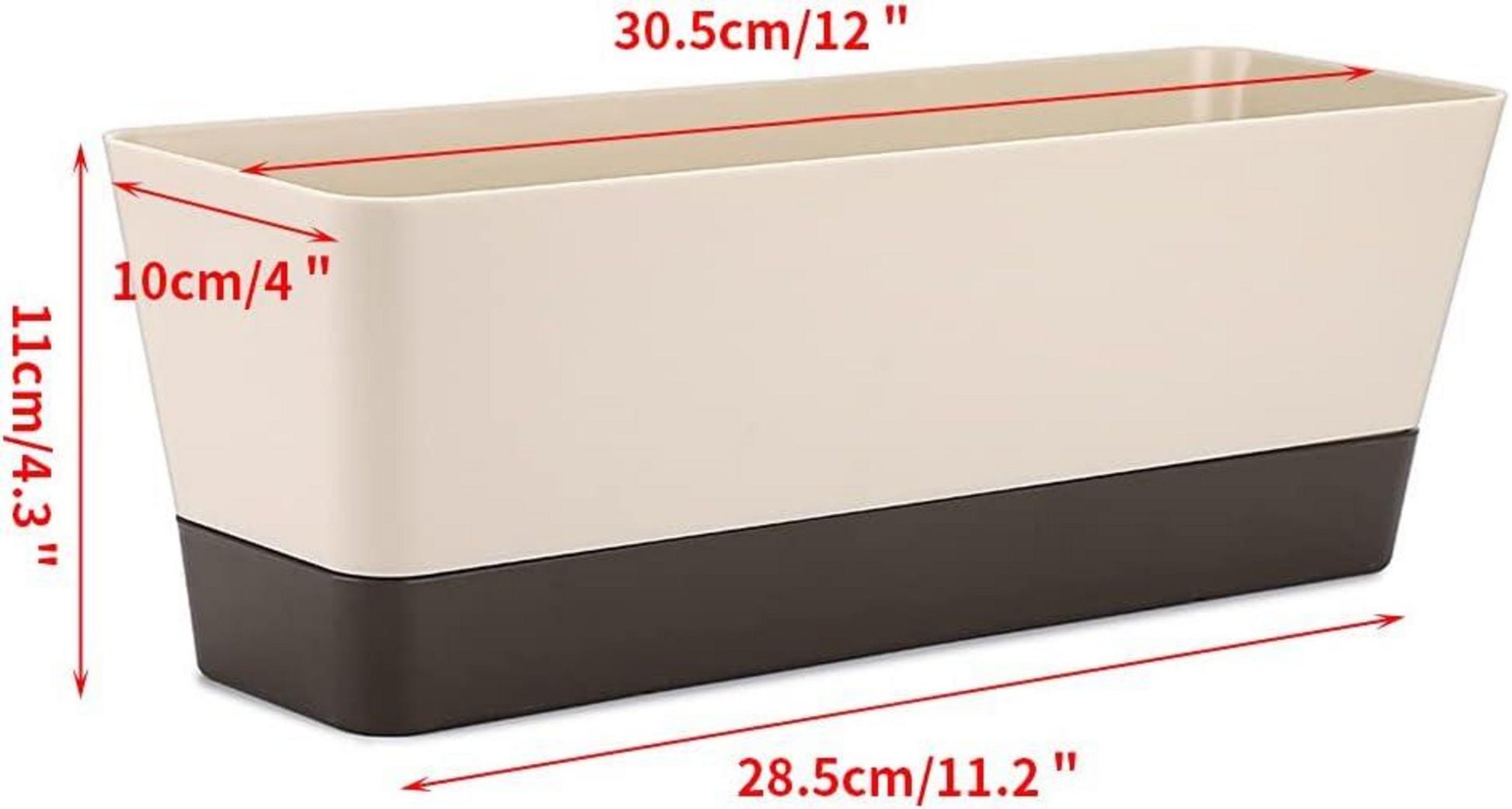 Rechteckiger Blumenkasten für Sukkulenten, Veilchen - 30,5 cm