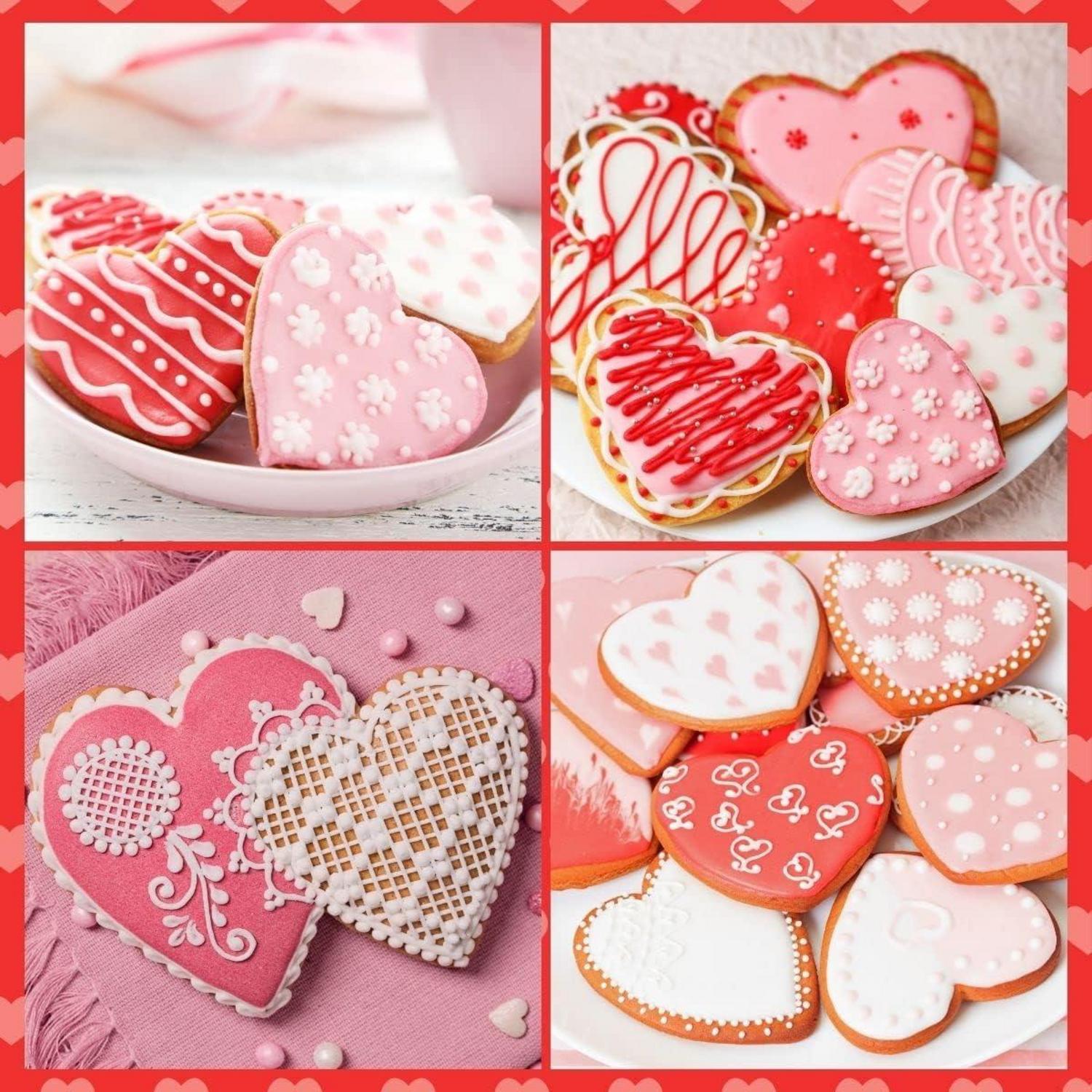Ausstecher Set Herzform Edelstahl Backen Verlobung Hochzeit Party 6er