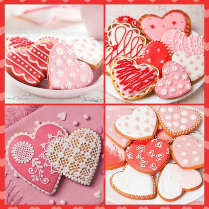Ausstecher Set Herzform Edelstahl Backen Verlobung Hochzeit Party 6er