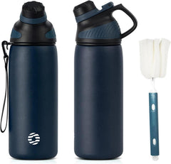 Sport Wasserflasche Edelstahl Magnetischer Deckel BPA-frei 1L 800ml