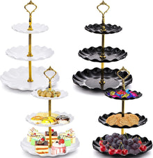 3 Tier Cupcake Dessert Stand Display Tower Plastik Gebäck Etagere