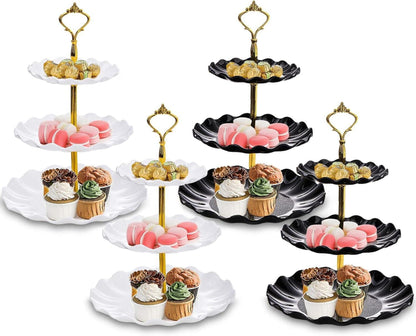 3 Tier Cupcake Dessert Stand Display Tower Plastik Gebäck Etagere