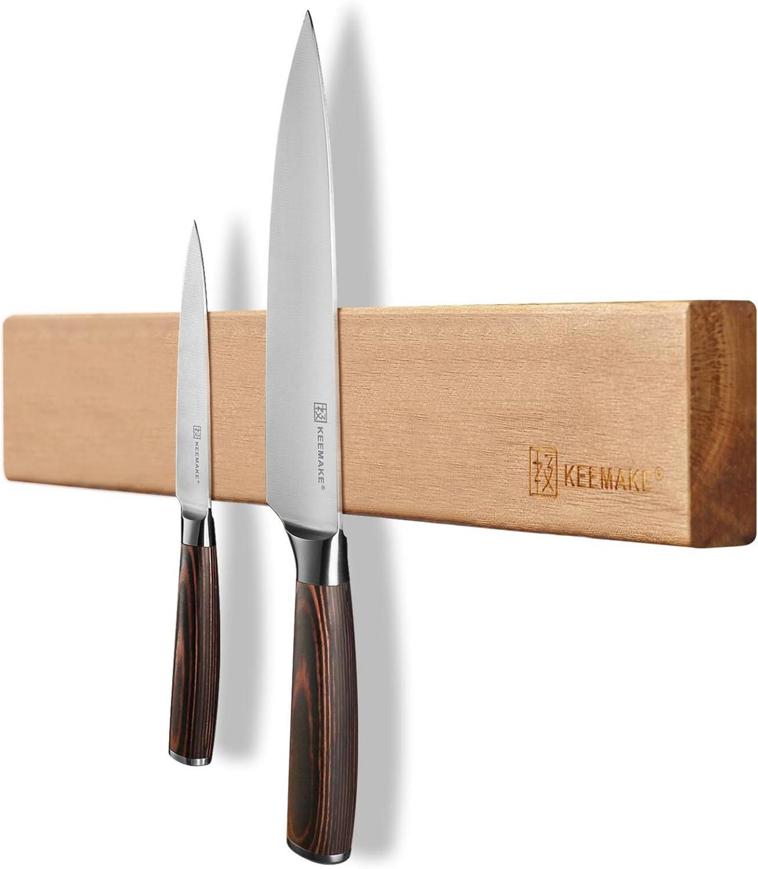 Magnetleiste Messer Akazienholz Neodym 30cm Magnetwerkzeug