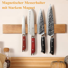 Magnetleiste Messer Akazienholz 30cm Neodym Magnethalter