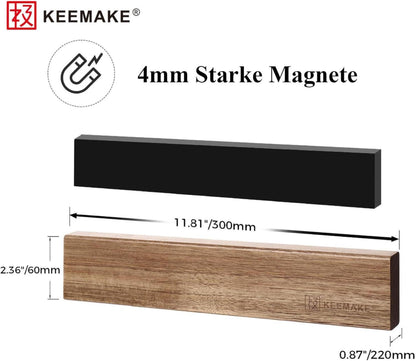 Magnetleiste Messer Akazienholz Neodym 30cm Magnetwerkzeug