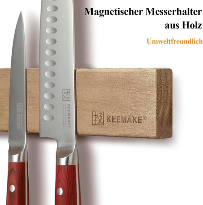 Magnetleiste Messer aus Akazienholz 30cm mit Neodym Magnet