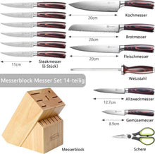 PAUDIN Messerblock Set 14-teilig hochwertiges