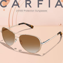 Damen Pilotenbrille Polarisiert UV400, Goldrahmen, incl. Etui & Putztuch