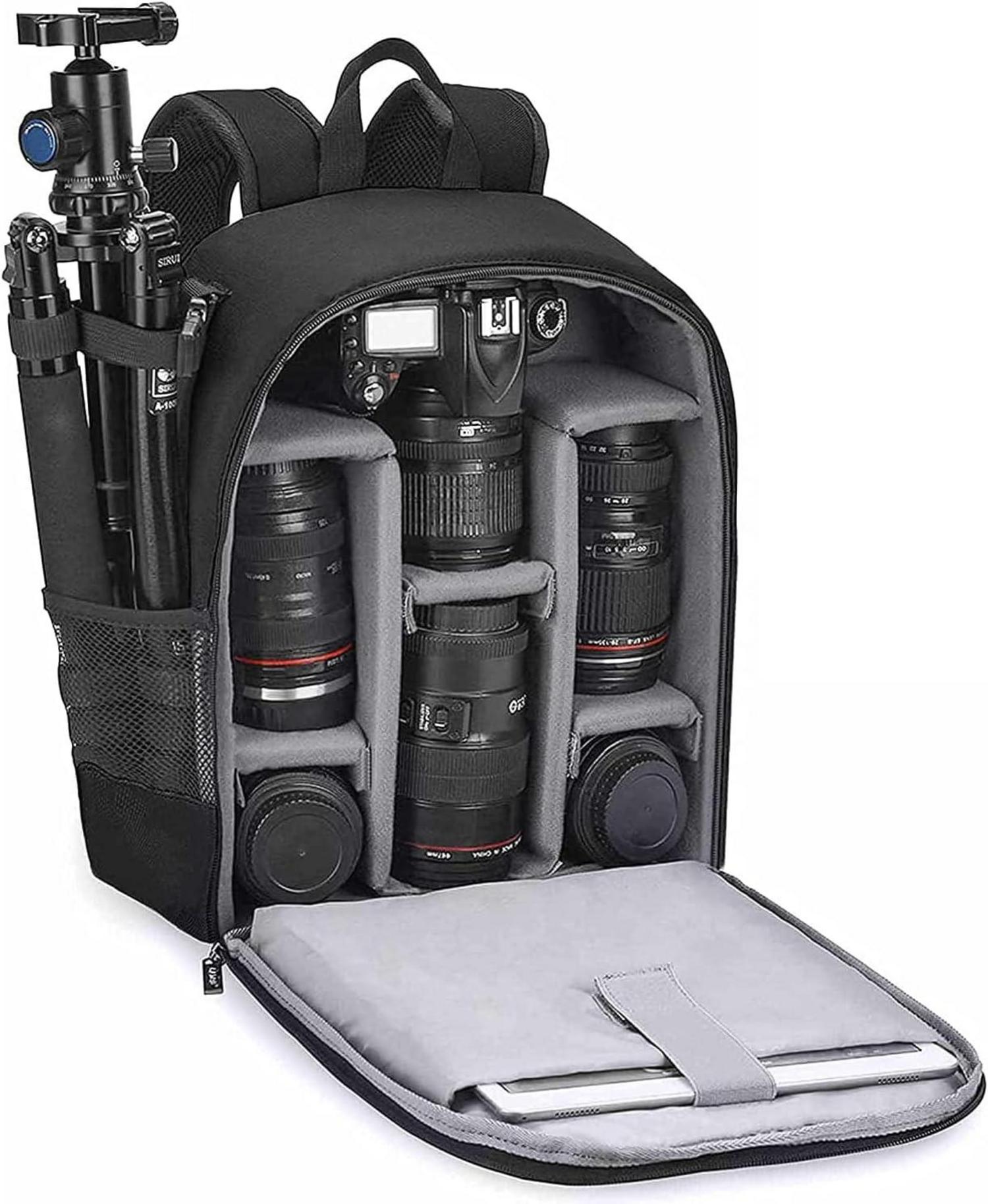 Professioneller Wasserdichter Kamerarucksack für DSLR/SLR, Schwarz