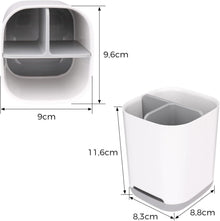 Zahnbürstenhalter mit Herausnehmbarem Becher und 2 Fächern
