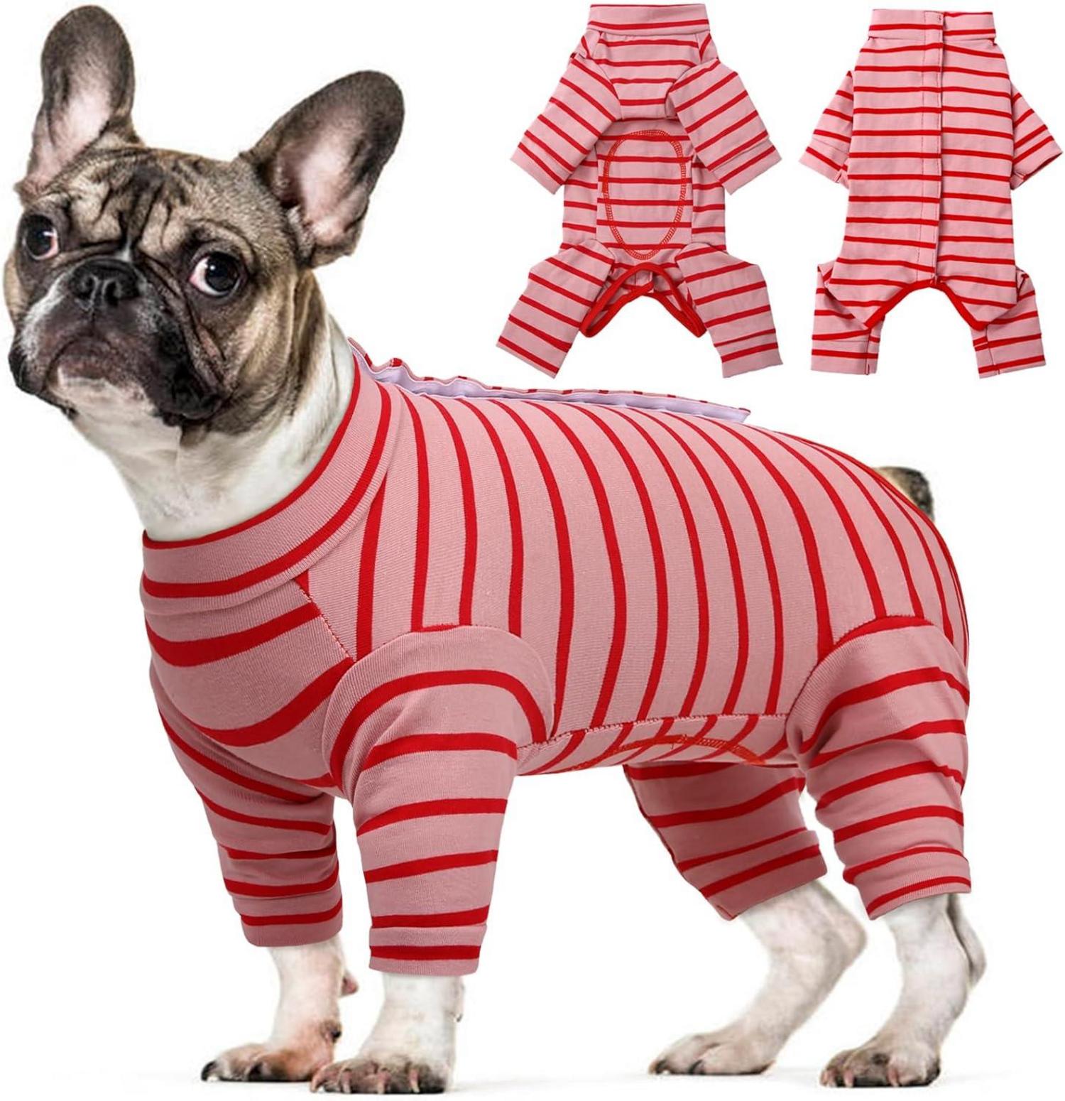 Hundebody nach Op, Kastration, Hundepyjama Rot L