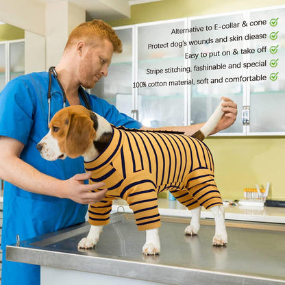 Hundebody Gelb für Hunde nach OP Kastration L Größe