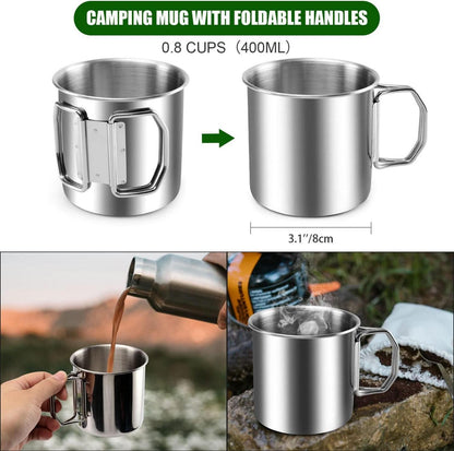 Camping Geschirr Set Outdoor Kochgeschirr Topf Pfanne Herd Picknick