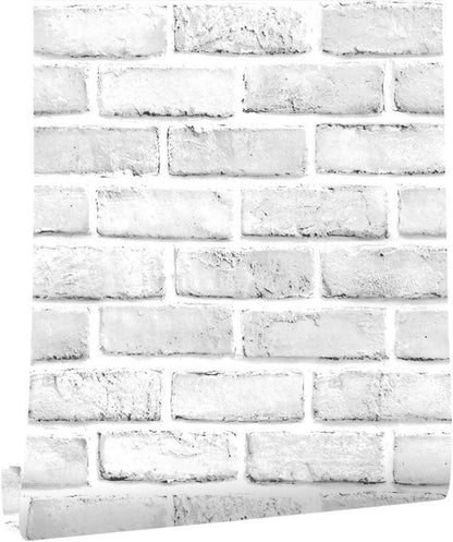 Selbstklebende Ziegel Tapete Vintage Backstein Stein Wandtür 45X600cm