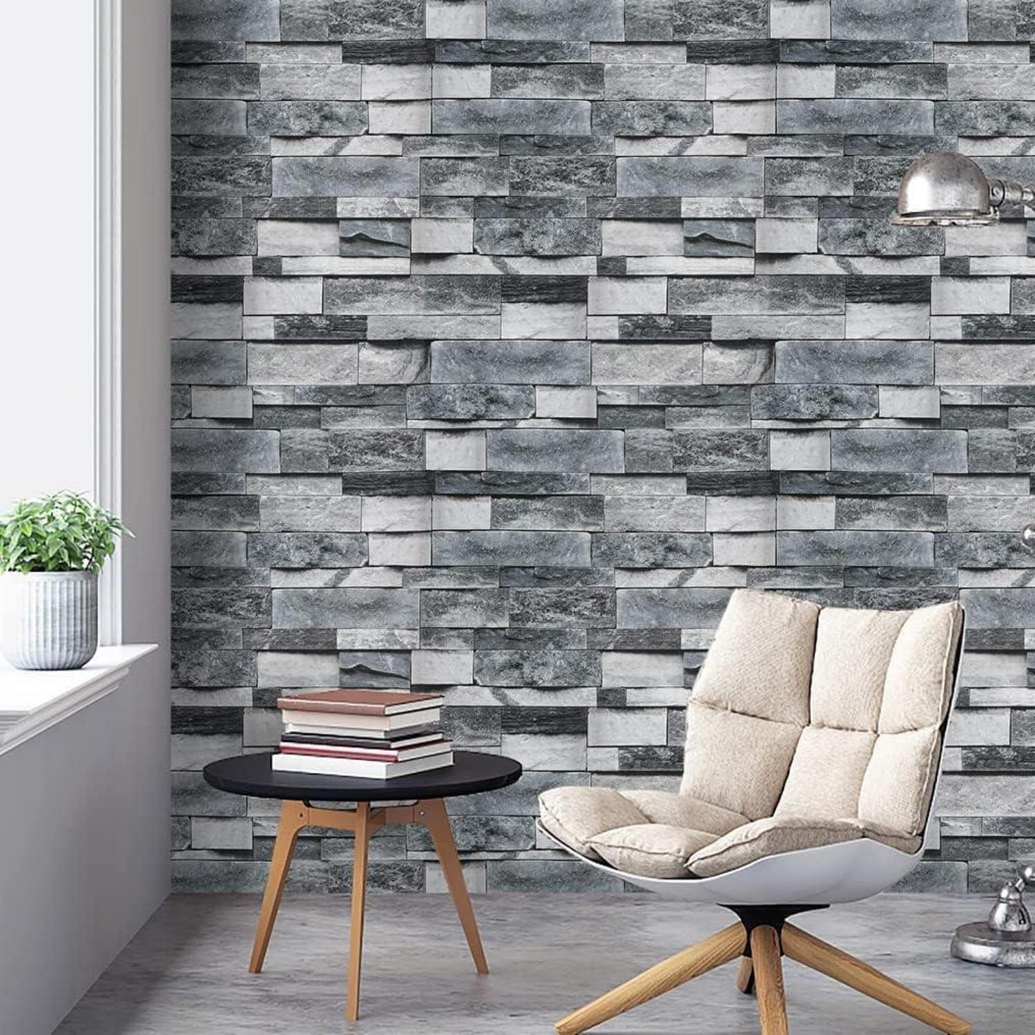 Selbstklebende Ziegel Tapete Vintage Backstein 45x300cm
