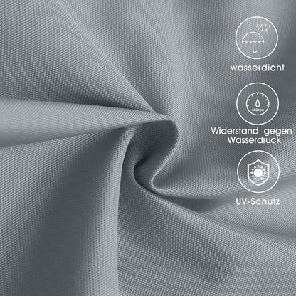Wasserdichtes Sonnensegel Hellgrau 2.5x3.5m UV-Schutz PES Polyester
