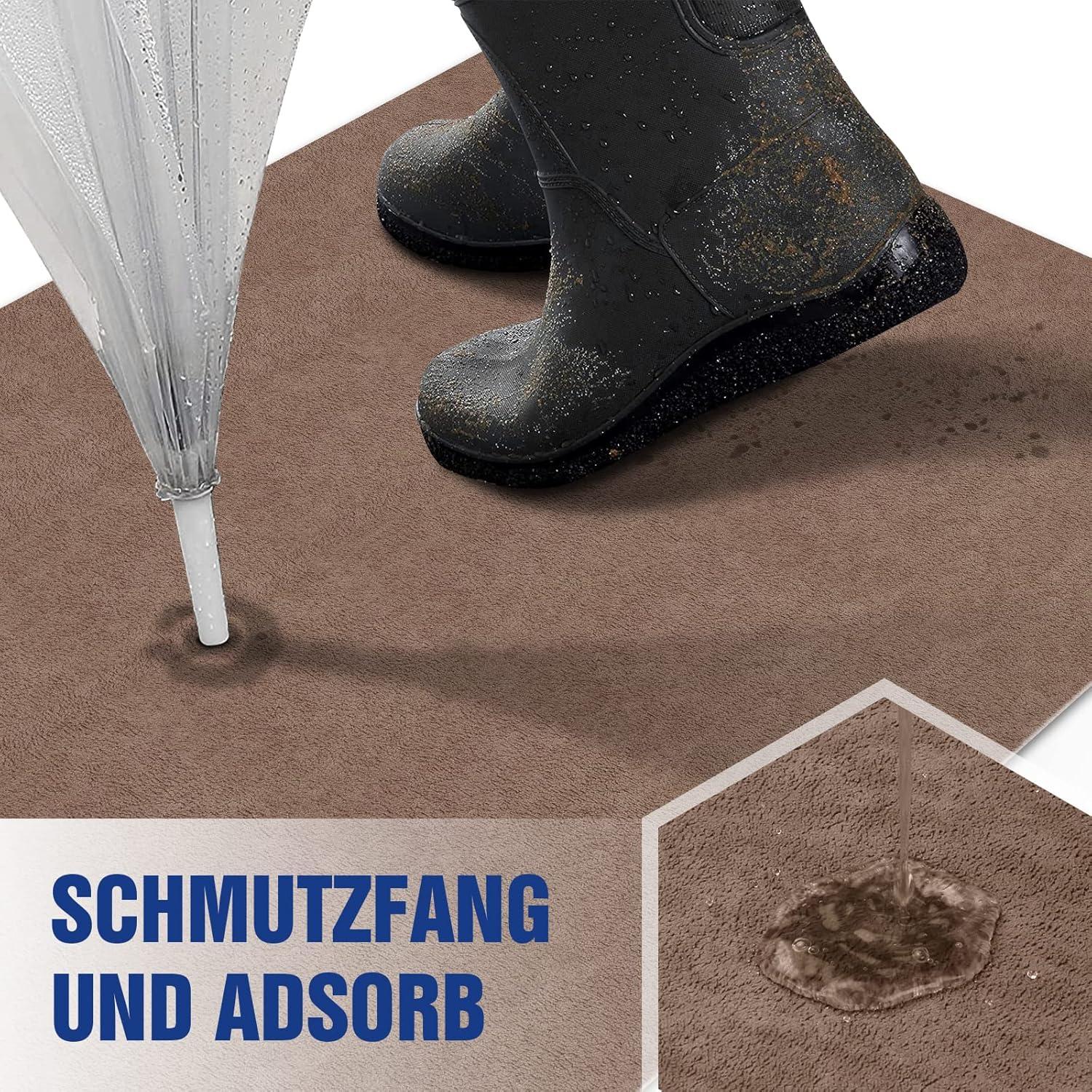 Innen Fußmatte waschbar Schmutzfangmatte rutschfeste superdünn