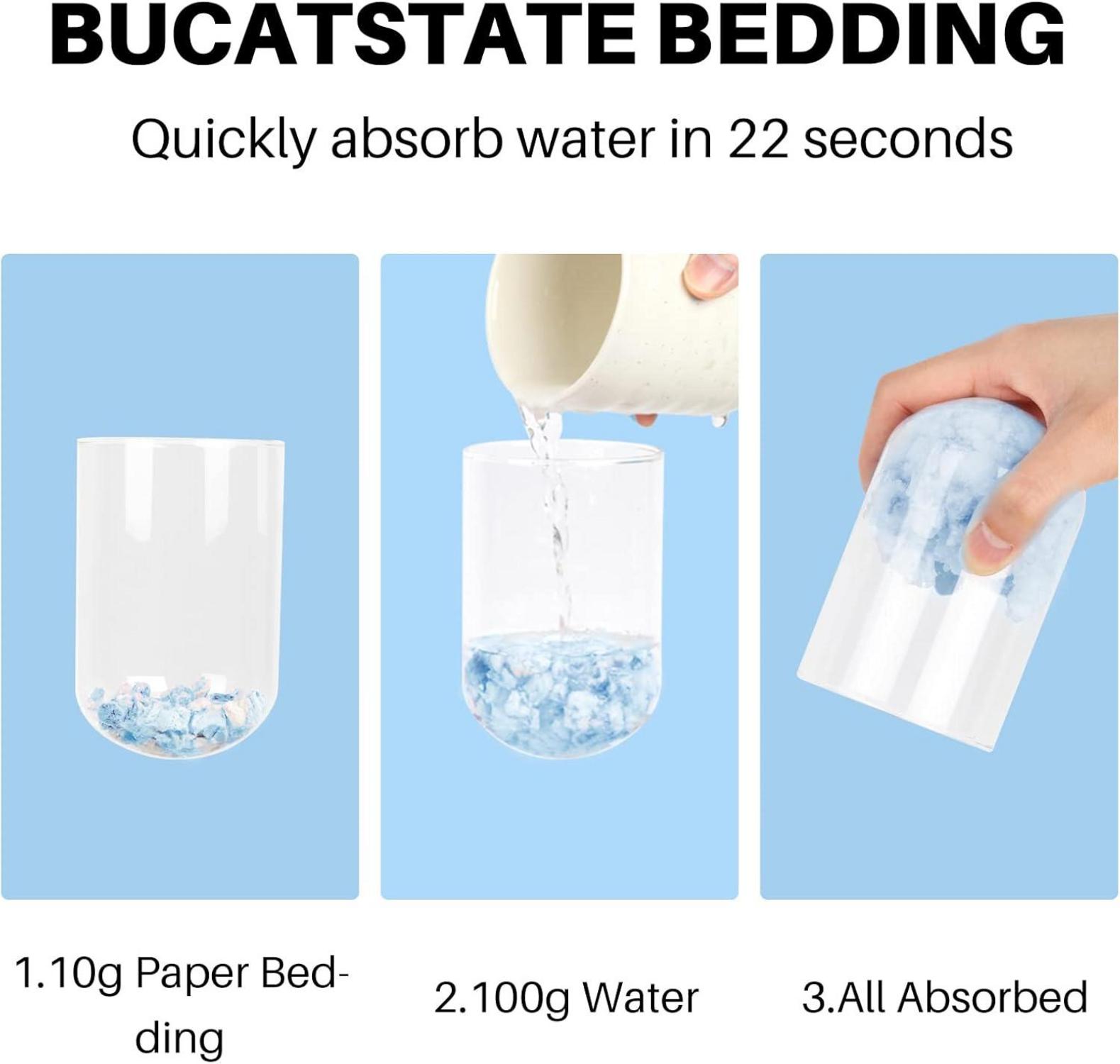 BUCATSTATE Papierstreu Hamster Weiche 1KG – Staubfrei & Natürlich für Kleintiere