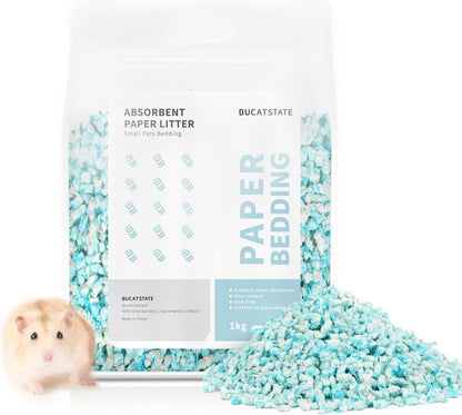 Papierstreu 1KG für Hamster und Meerschweinchen - Weich und staubfrei