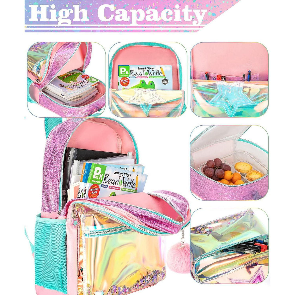 Schulranzen Trolley Rucksack Mädchen mit Rollen & Zubehör