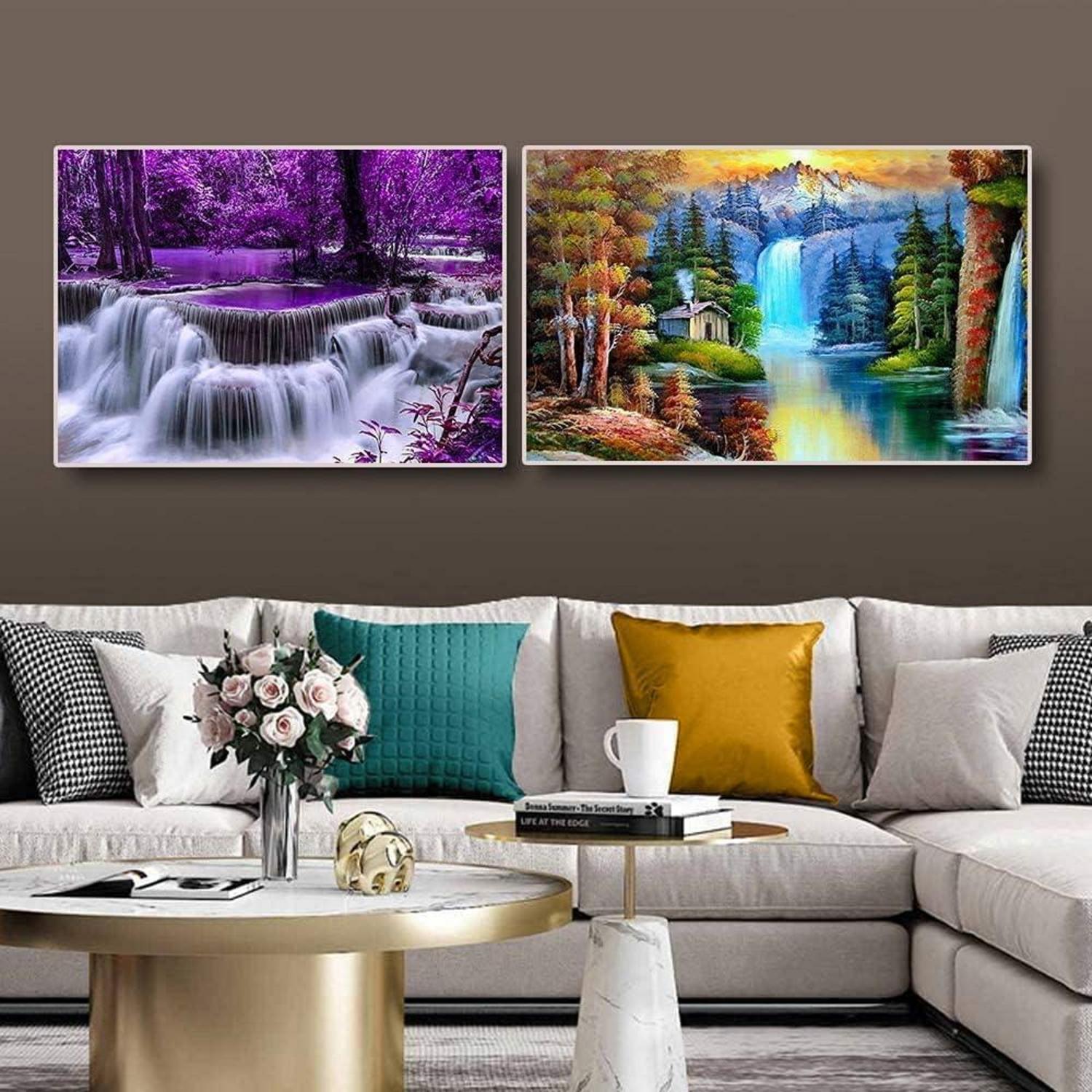 5D Diamant Malerei Set Landschaft Natur Wasserfall 6er Pack