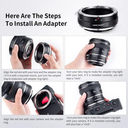 Objektivadapter Canon EF/EF-S auf L-Mount-Kamera - Manueller Fokus