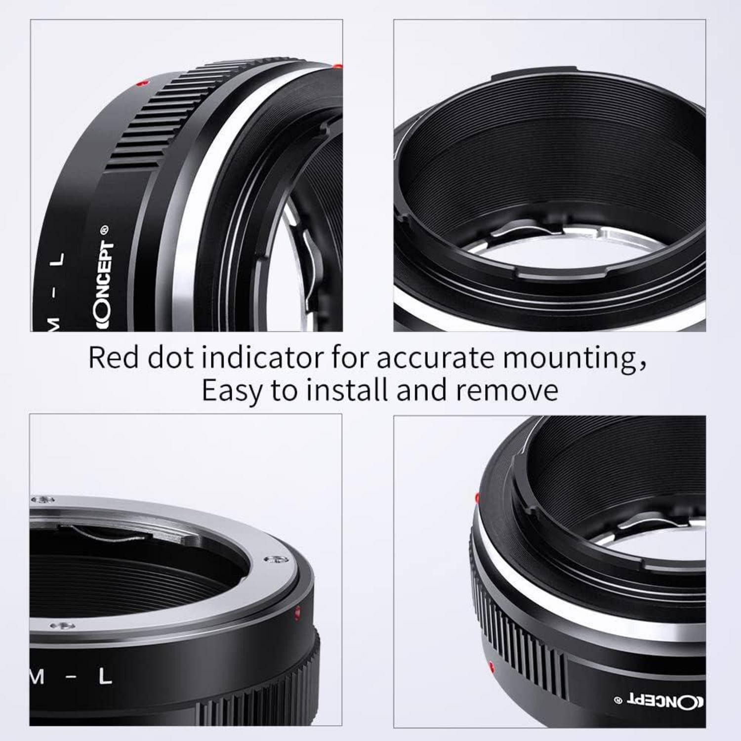 K&F Concept Objektivadapter Olympus OM auf L-Mount Schwarz