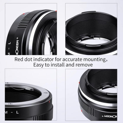K&F Concept Objektivadapter Olympus OM auf L-Mount Schwarz