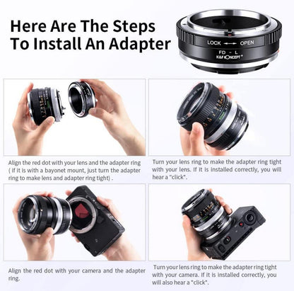 Objektivadapter Canon FD FL 35mm auf L Mount Kamera