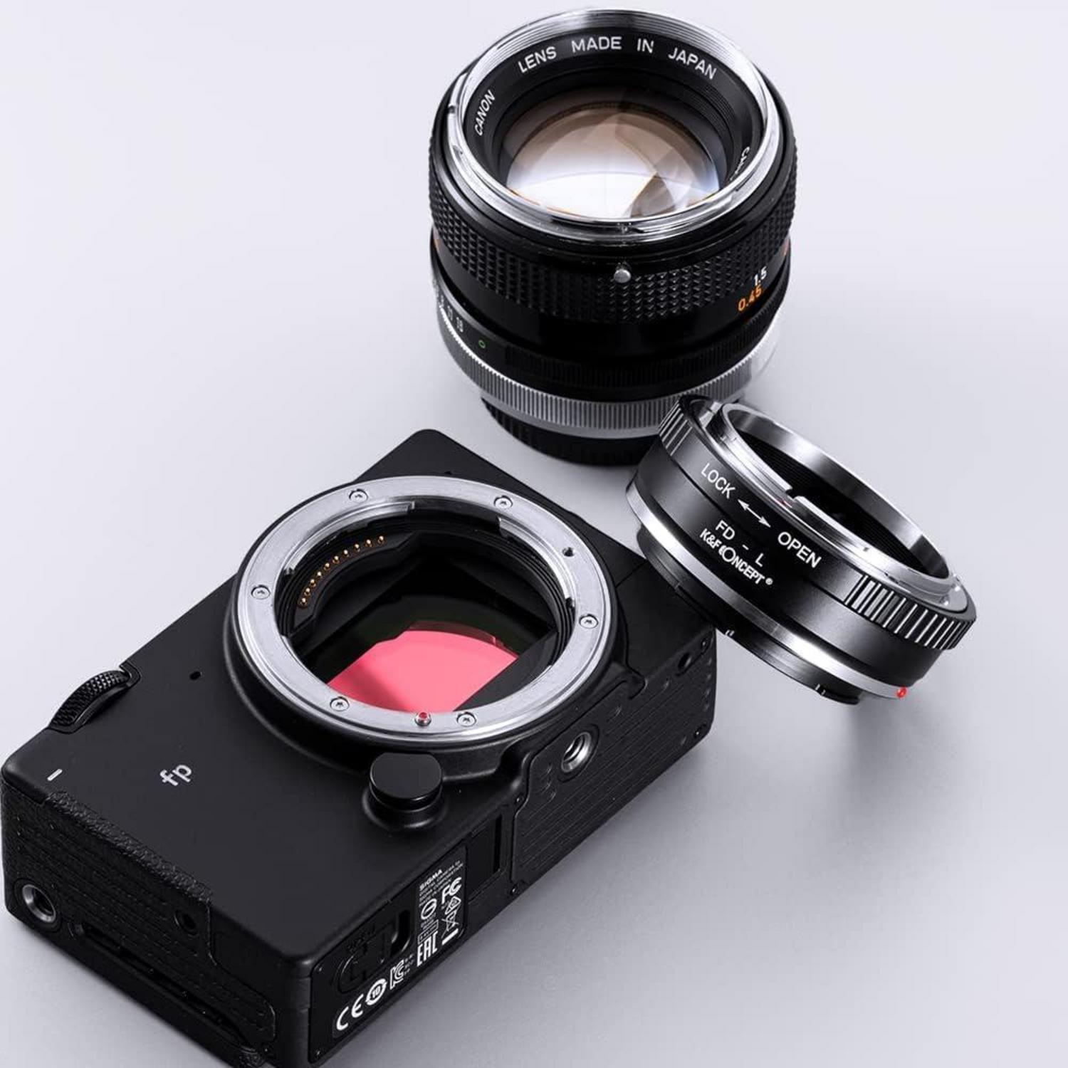 K&F Concept FD-L Objektivadapter für Canon FD FL auf L Mount Kamera