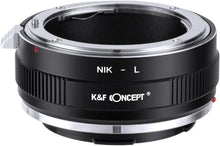 Objektivadapter für Nikon F-Objektiv auf L-Mount Kamera